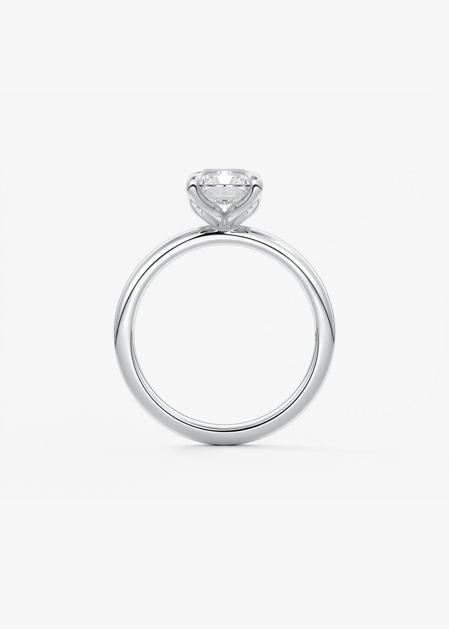 Oval Solitaire With Raised Basket Gallery Lab Grown Diamond Engagement Ring