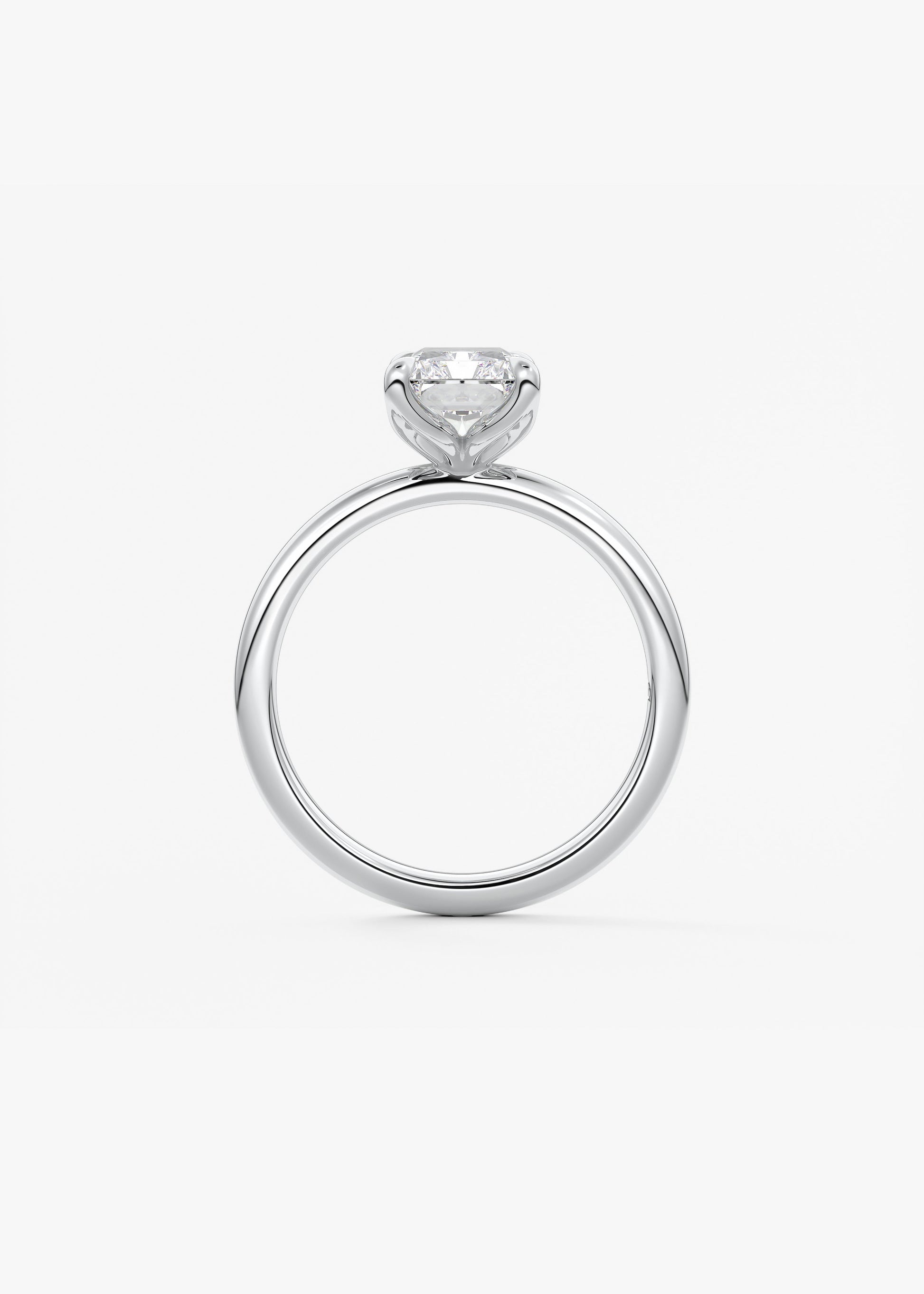 Oval Solitaire With Raised Basket Gallery Lab Grown Diamond Engagement Ring