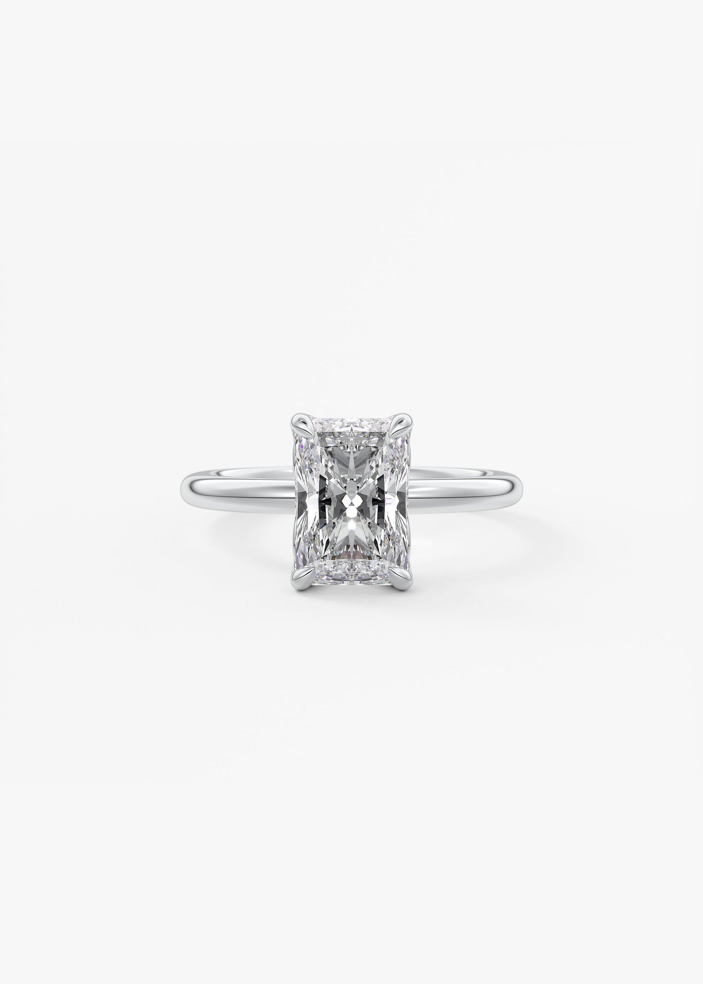 Oval Solitaire With Raised Basket Gallery Lab Grown Diamond Engagement Ring