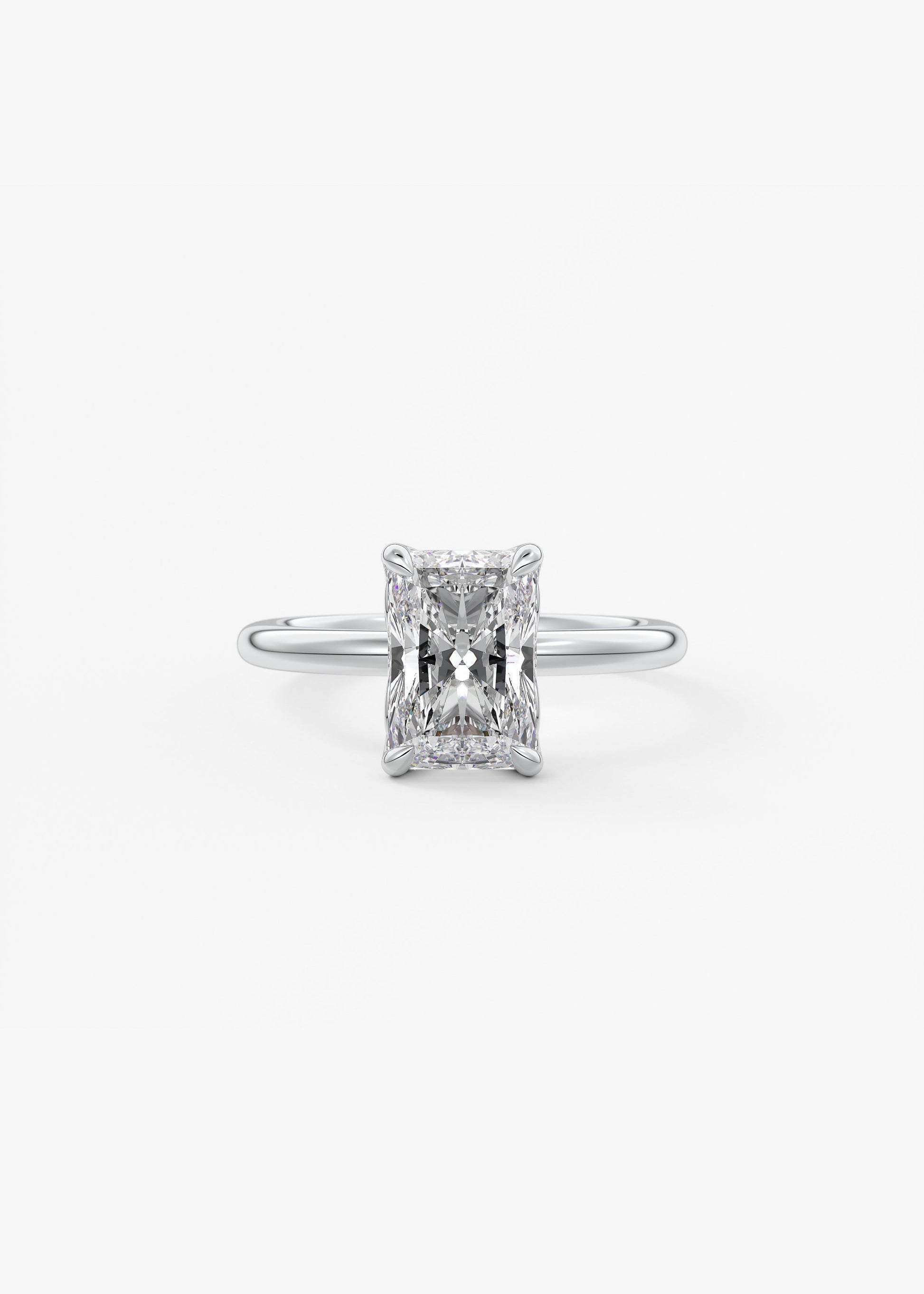 Oval Solitaire With Raised Basket Gallery Lab Grown Diamond Engagement Ring