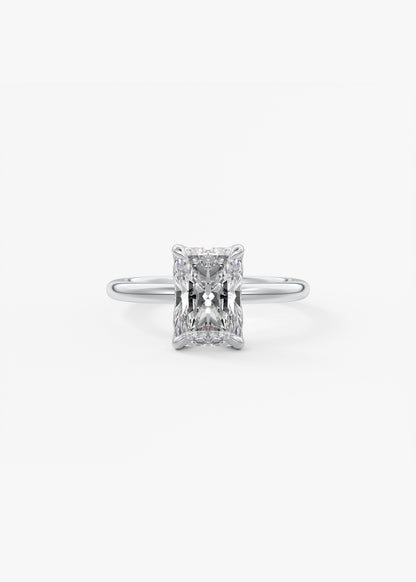 Oval Solitaire With Raised Basket Gallery Lab Grown Diamond Engagement Ring