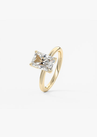 Oval Solitaire With Raised Basket Gallery Lab Grown Diamond Engagement Ring