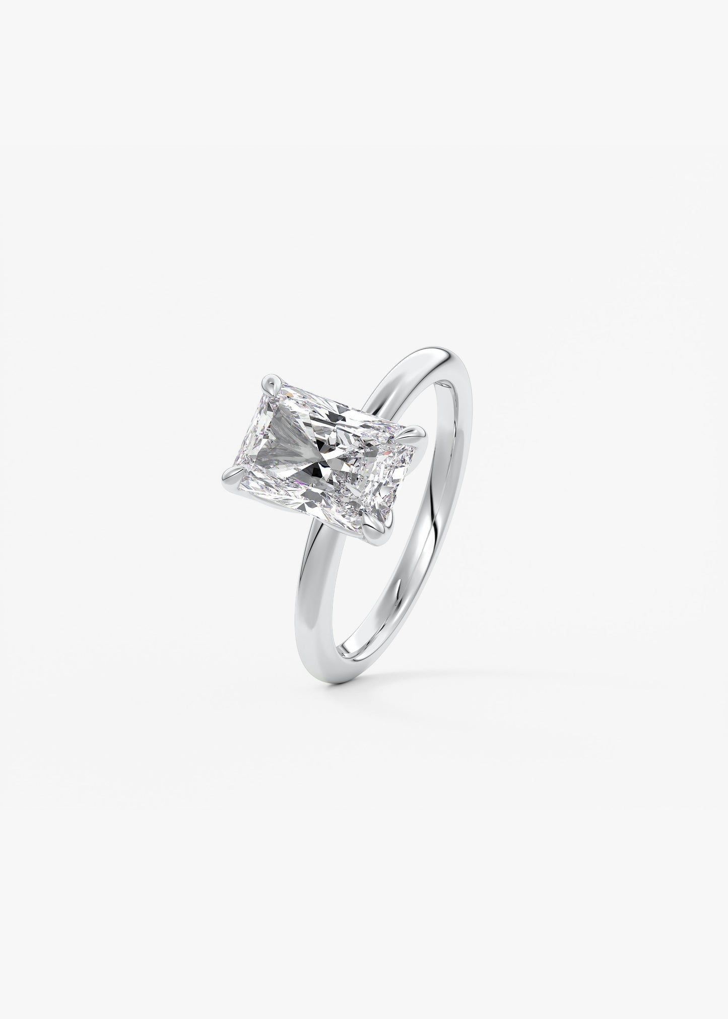Oval Solitaire With Raised Basket Gallery Lab Grown Diamond Engagement Ring