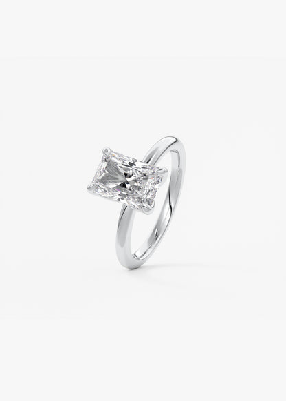 Oval Solitaire With Raised Basket Gallery Lab Grown Diamond Engagement Ring