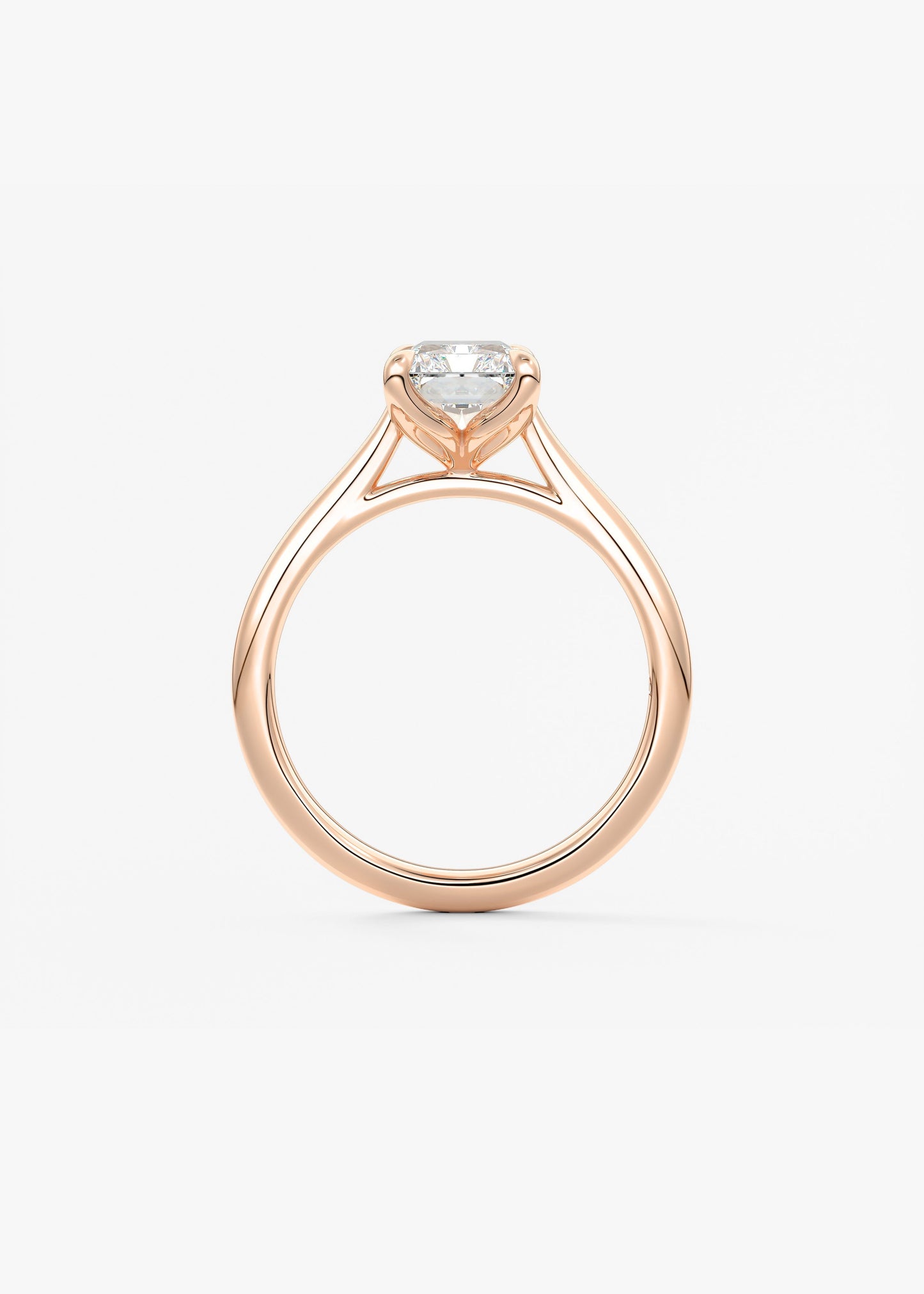 Oval Solitaire With Raised Basket Gallery Lab Grown Diamond Engagement Ring