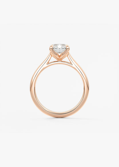 Oval Solitaire With Raised Basket Gallery Lab Grown Diamond Engagement Ring