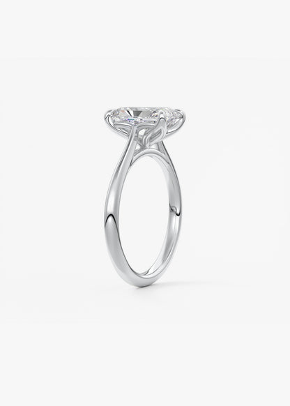 Oval Solitaire With Raised Basket Gallery Lab Grown Diamond Engagement Ring
