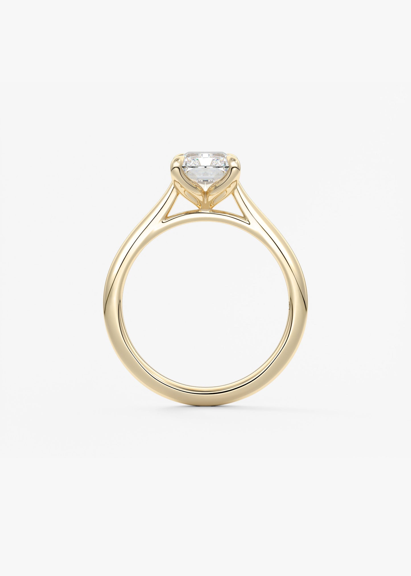 Oval Solitaire With Raised Basket Gallery Lab Grown Diamond Engagement Ring