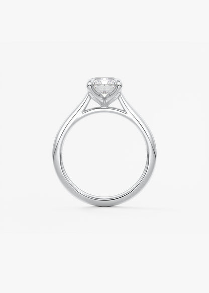 Oval Solitaire With Raised Basket Gallery Lab Grown Diamond Engagement Ring