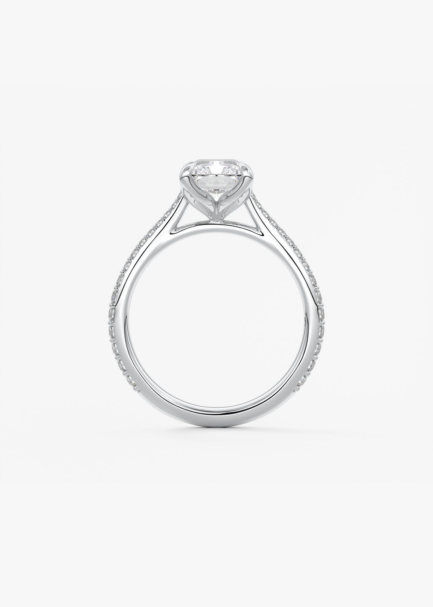 Oval Solitaire With Raised Basket Gallery Lab Grown Diamond Engagement Ring