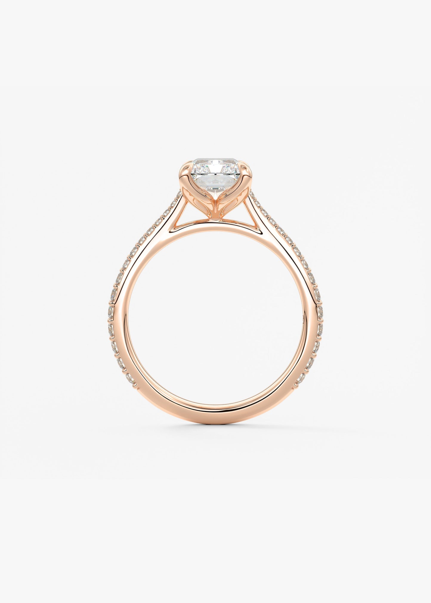 Oval Solitaire With Raised Basket Gallery Lab Grown Diamond Engagement Ring