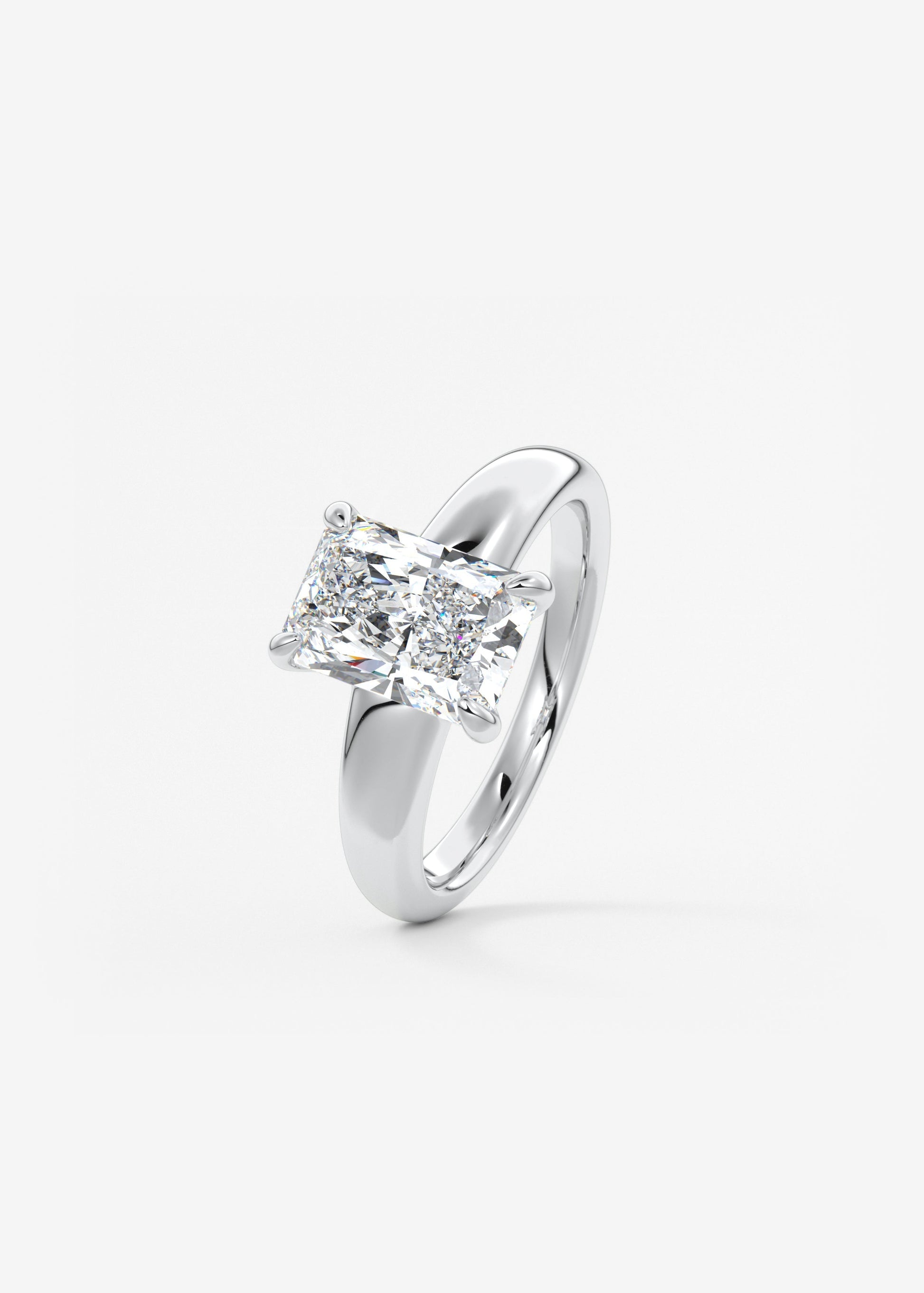Oval Solitaire With Raised Basket Gallery Lab Grown Diamond Engagement Ring