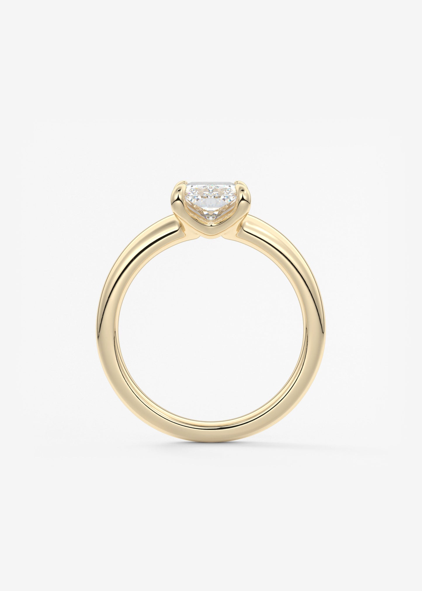 Oval Solitaire With Raised Basket Gallery Lab Grown Diamond Engagement Ring