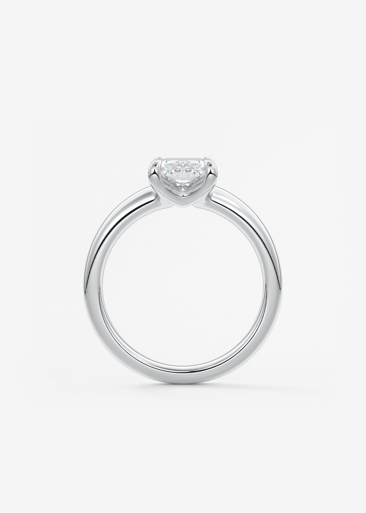 Oval Solitaire With Raised Basket Gallery Lab Grown Diamond Engagement Ring