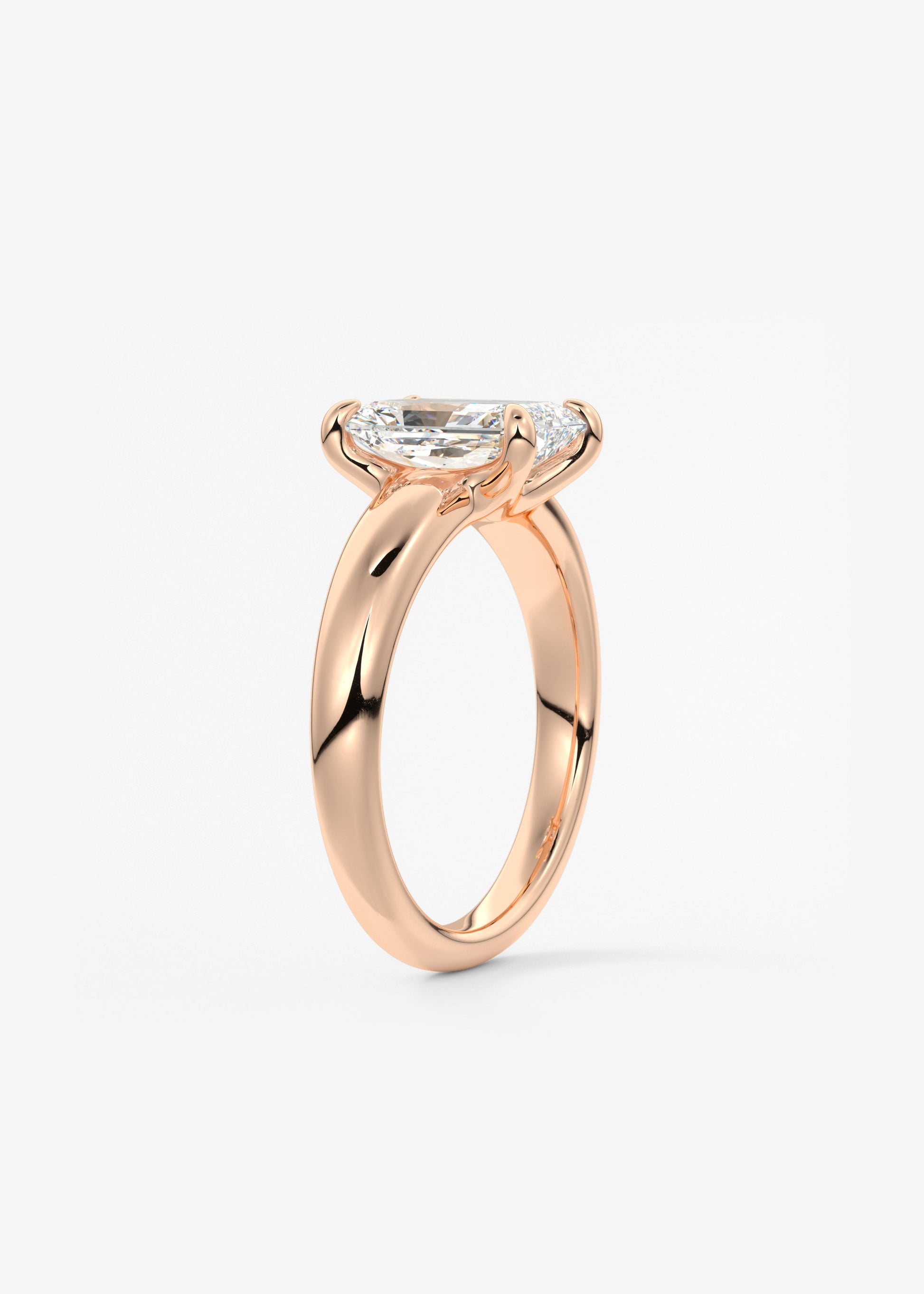 Oval Solitaire With Raised Basket Gallery Lab Grown Diamond Engagement Ring