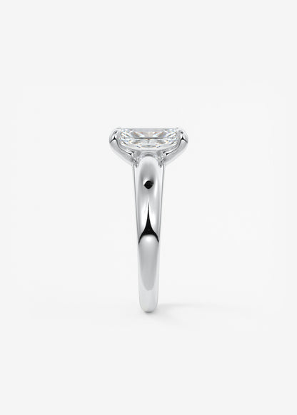 Oval Solitaire With Raised Basket Gallery Lab Grown Diamond Engagement Ring