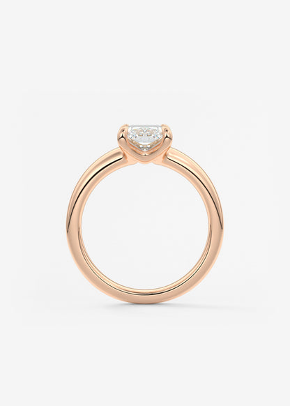 Oval Solitaire With Raised Basket Gallery Lab Grown Diamond Engagement Ring