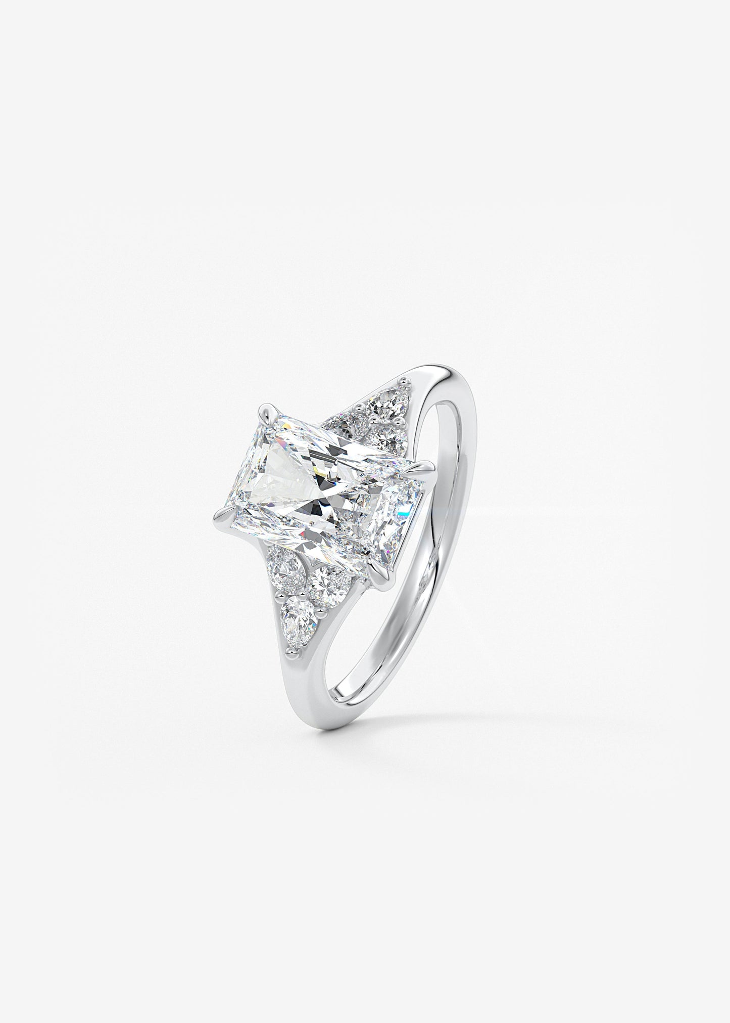 Oval Solitaire With Raised Basket Gallery Lab Grown Diamond Engagement Ring