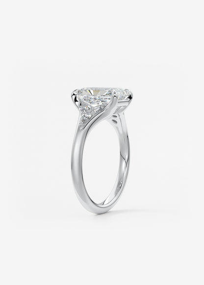 Oval Solitaire With Raised Basket Gallery Lab Grown Diamond Engagement Ring