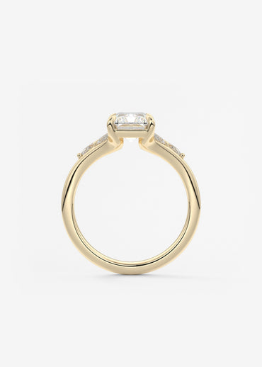 Oval Solitaire With Raised Basket Gallery Lab Grown Diamond Engagement Ring