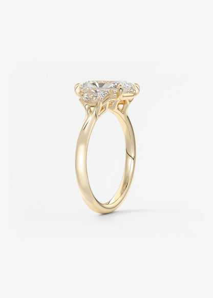 Oval Solitaire With Raised Basket Gallery Lab Grown Diamond Engagement Ring