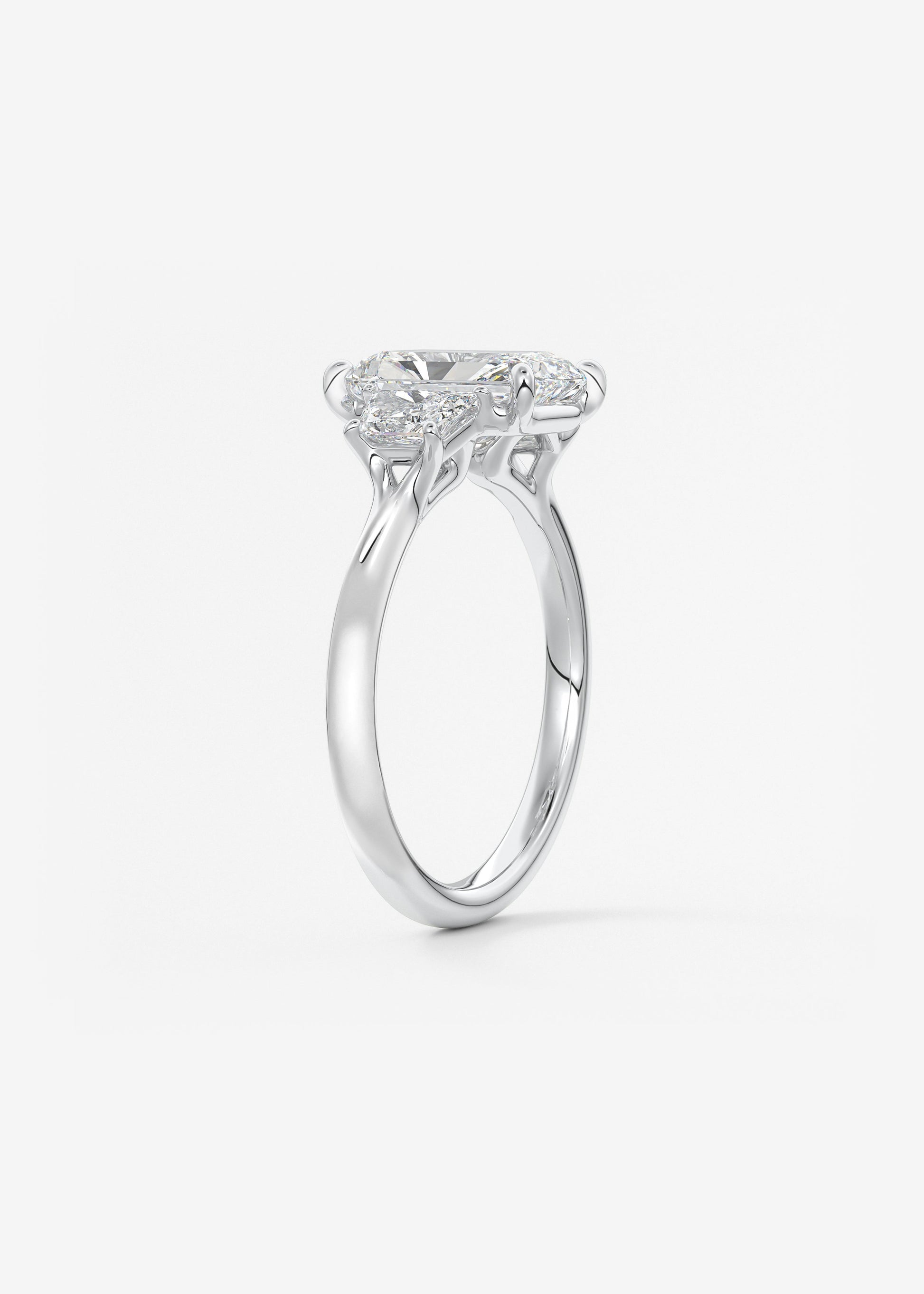 Oval Solitaire With Raised Basket Gallery Lab Grown Diamond Engagement Ring