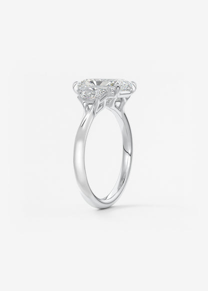 Oval Solitaire With Raised Basket Gallery Lab Grown Diamond Engagement Ring