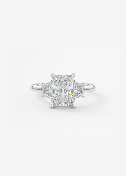 Oval Solitaire With Raised Basket Gallery Lab Grown Diamond Engagement Ring