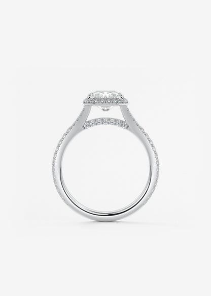 Oval Solitaire With Raised Basket Gallery Lab Grown Diamond Engagement Ring