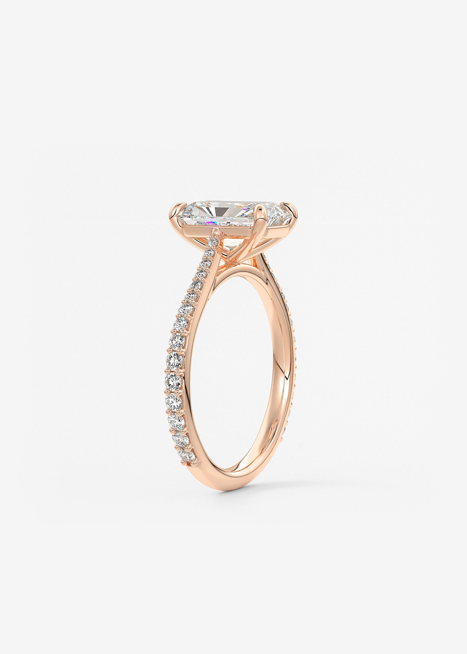 Oval Solitaire With Raised Basket Gallery Lab Grown Diamond Engagement Ring