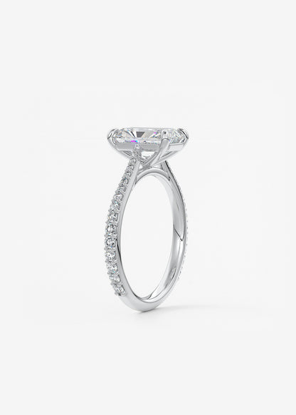 Oval Solitaire With Raised Basket Gallery Lab Grown Diamond Engagement Ring