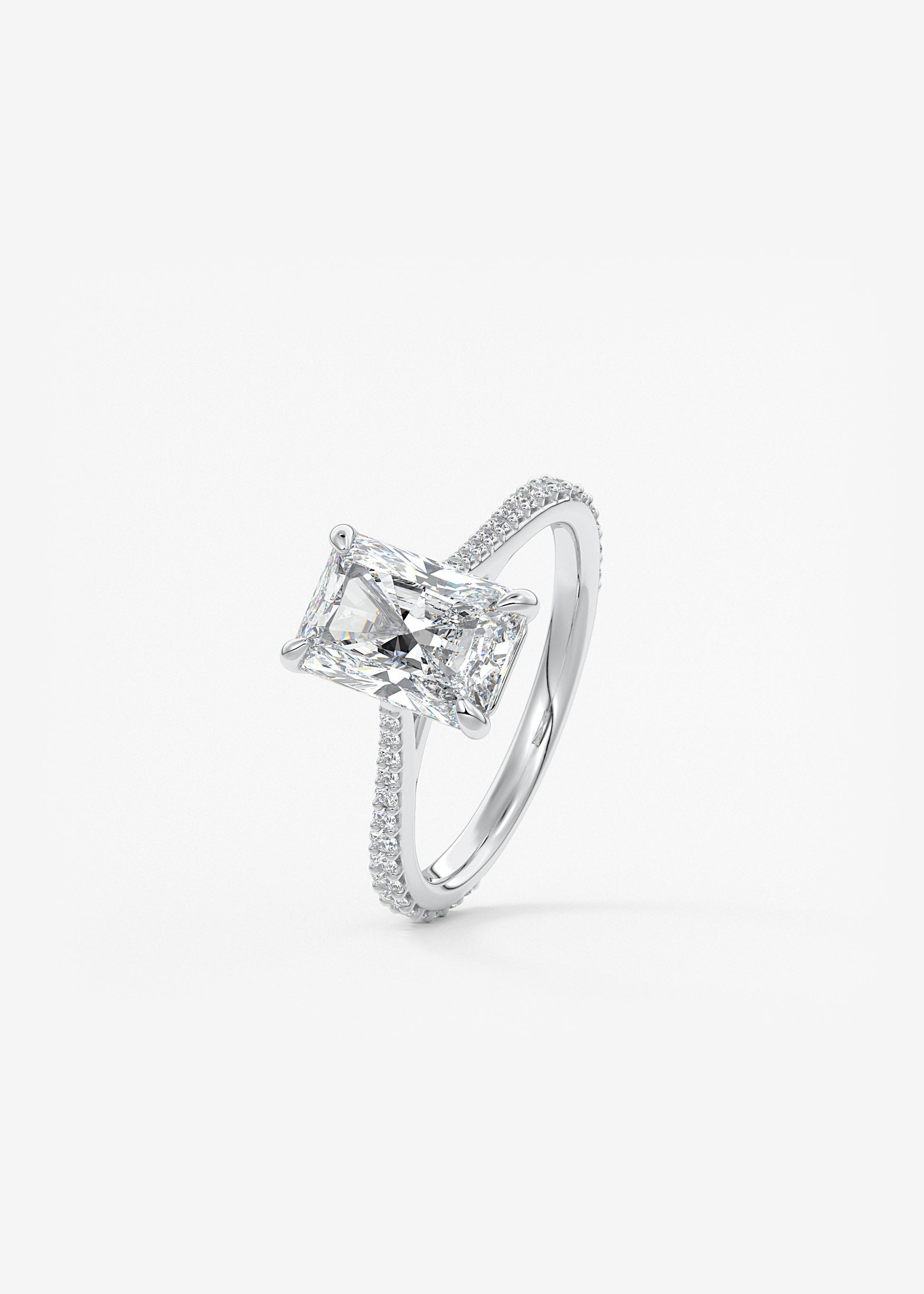 Oval Solitaire With Raised Basket Gallery Lab Grown Diamond Engagement Ring