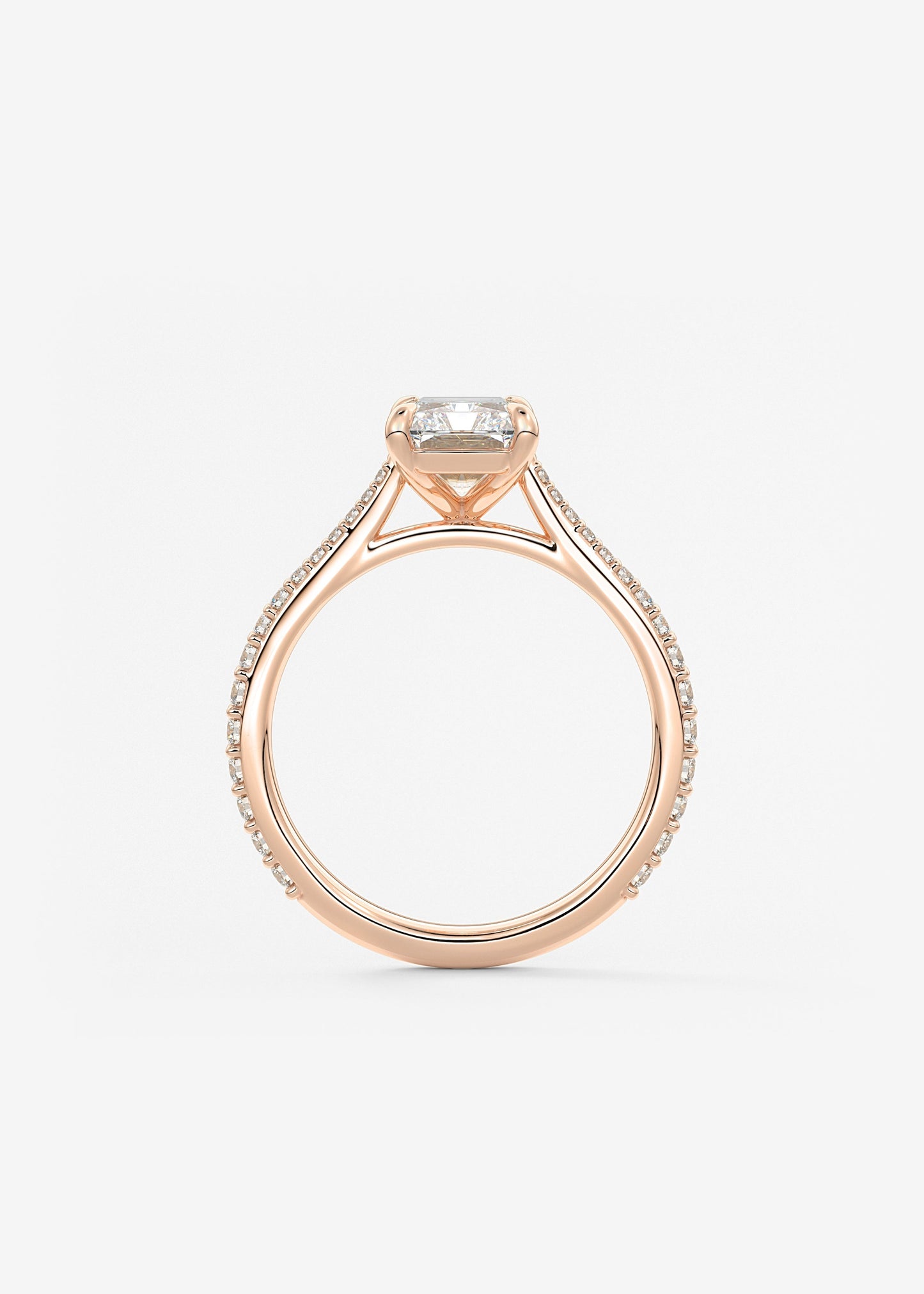Oval Solitaire With Raised Basket Gallery Lab Grown Diamond Engagement Ring
