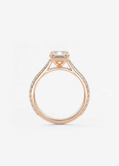 Oval Solitaire With Raised Basket Gallery Lab Grown Diamond Engagement Ring