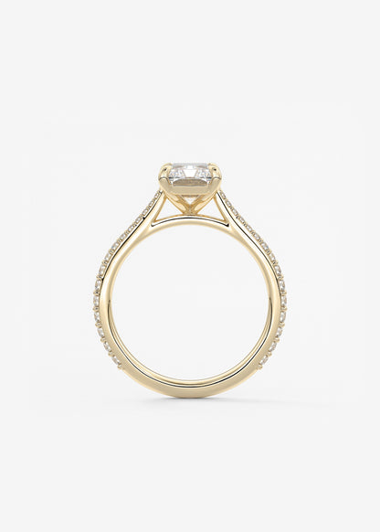 Oval Solitaire With Raised Basket Gallery Lab Grown Diamond Engagement Ring