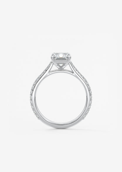 Oval Solitaire With Raised Basket Gallery Lab Grown Diamond Engagement Ring