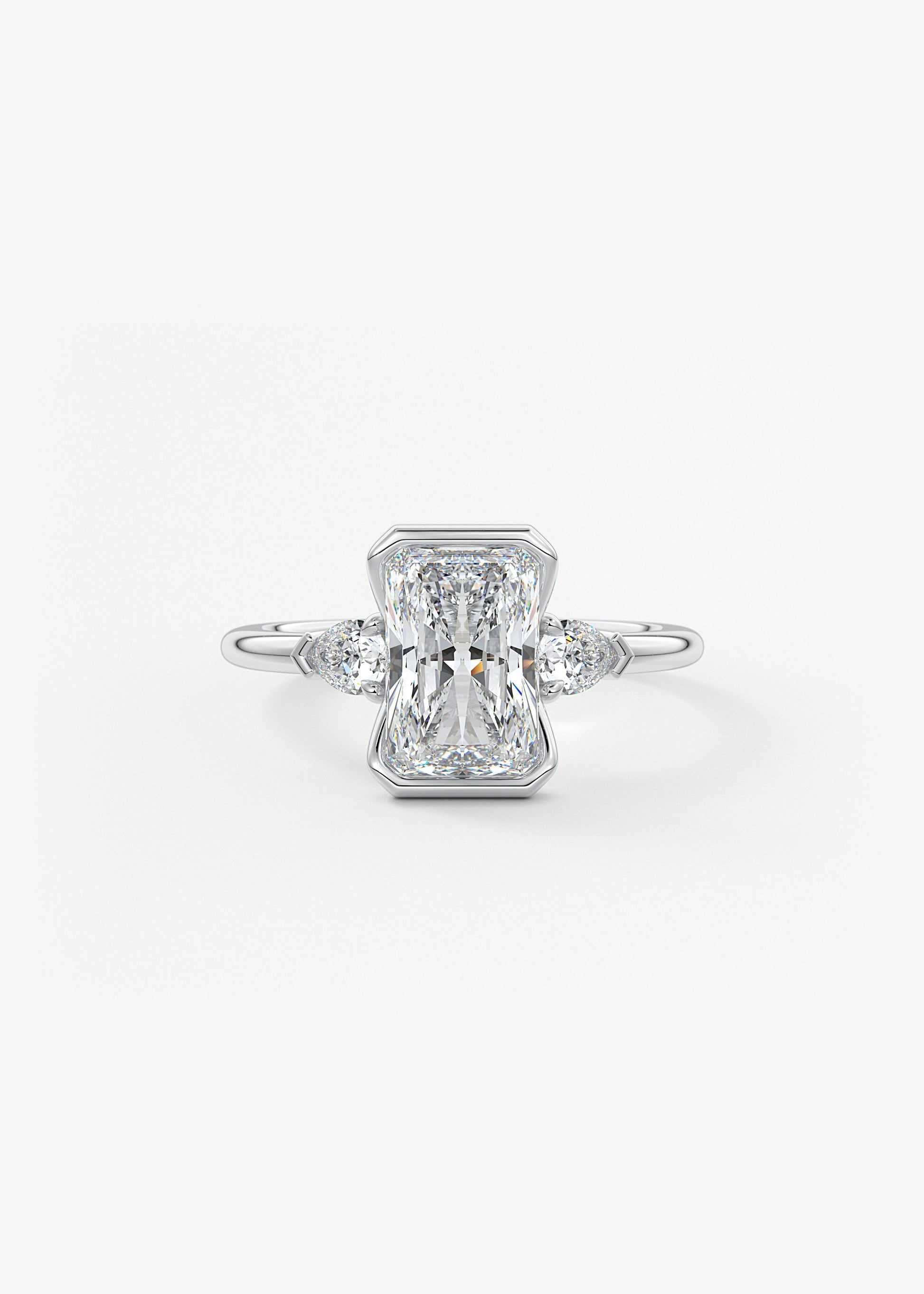 Oval Solitaire With Raised Basket Gallery Lab Grown Diamond Engagement Ring