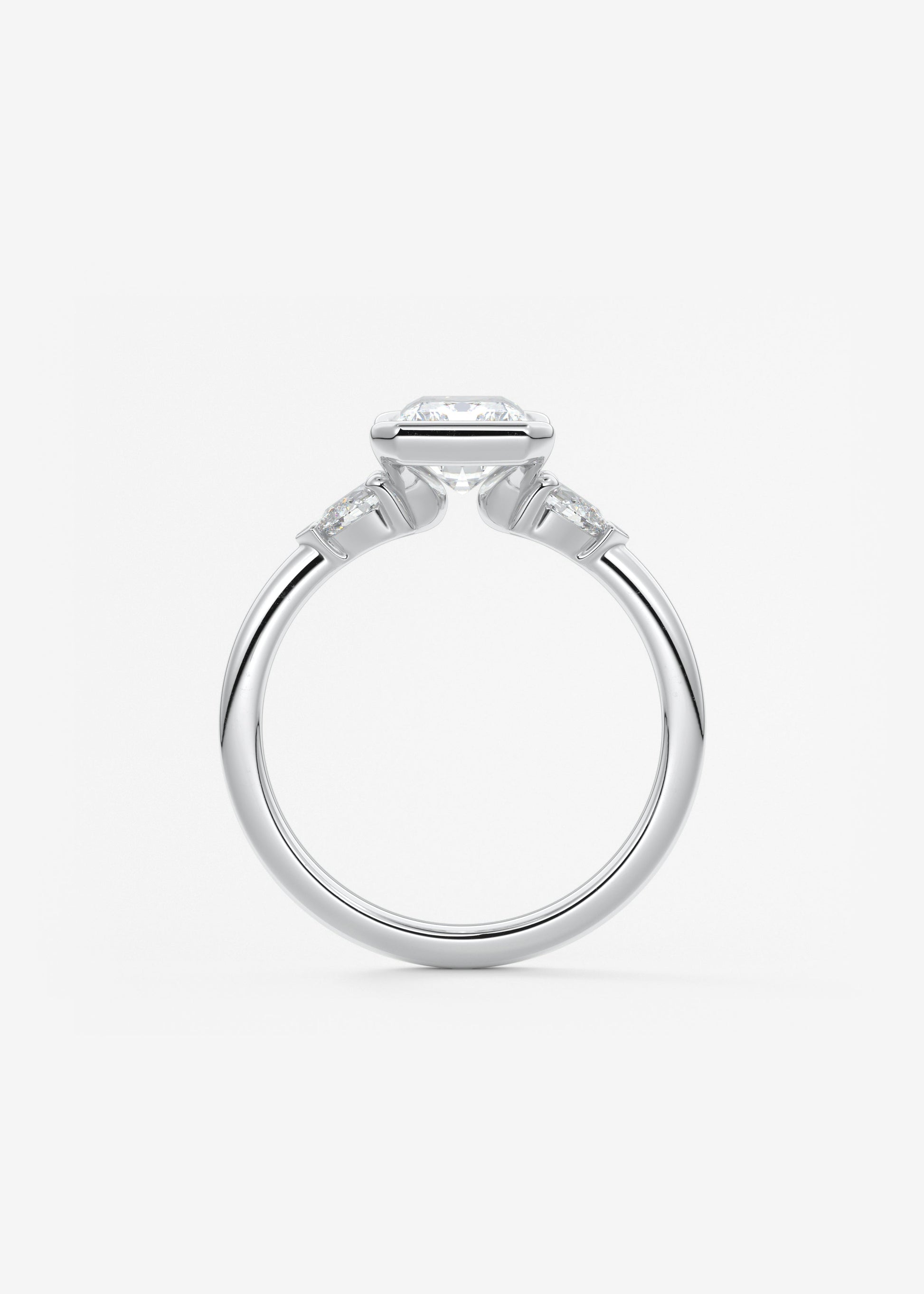 Oval Solitaire With Raised Basket Gallery Lab Grown Diamond Engagement Ring
