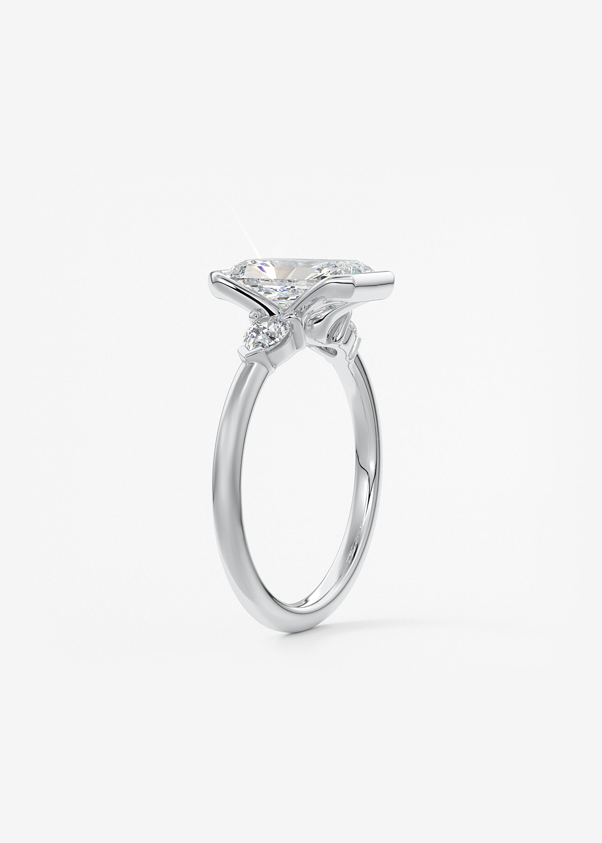 Oval Solitaire With Raised Basket Gallery Lab Grown Diamond Engagement Ring