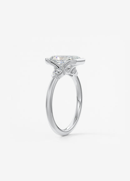 Oval Solitaire With Raised Basket Gallery Lab Grown Diamond Engagement Ring