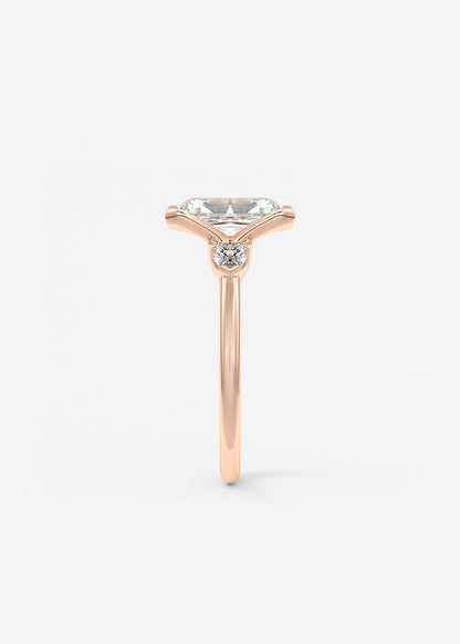 Oval Solitaire With Raised Basket Gallery Lab Grown Diamond Engagement Ring