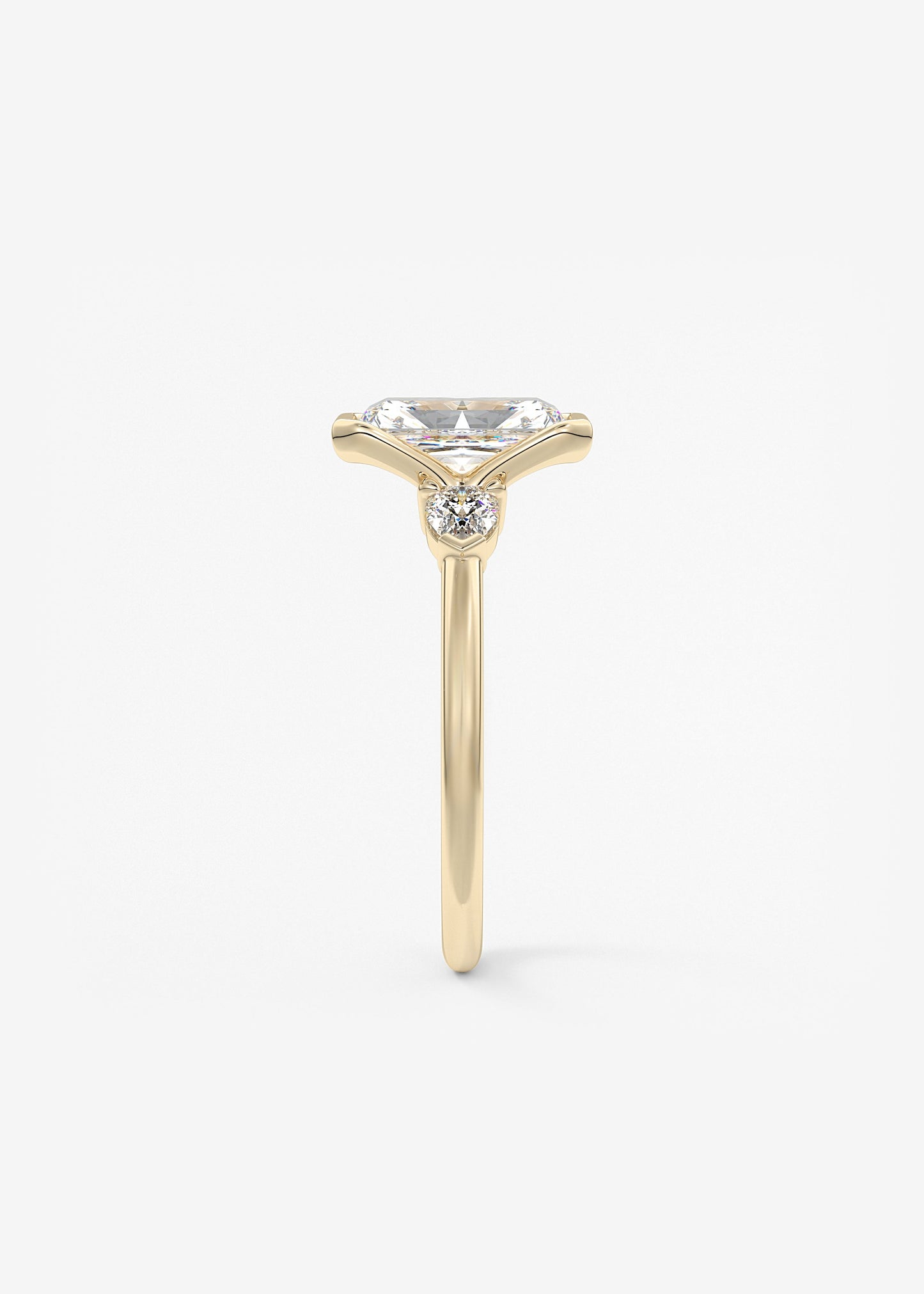 Oval Solitaire With Raised Basket Gallery Lab Grown Diamond Engagement Ring