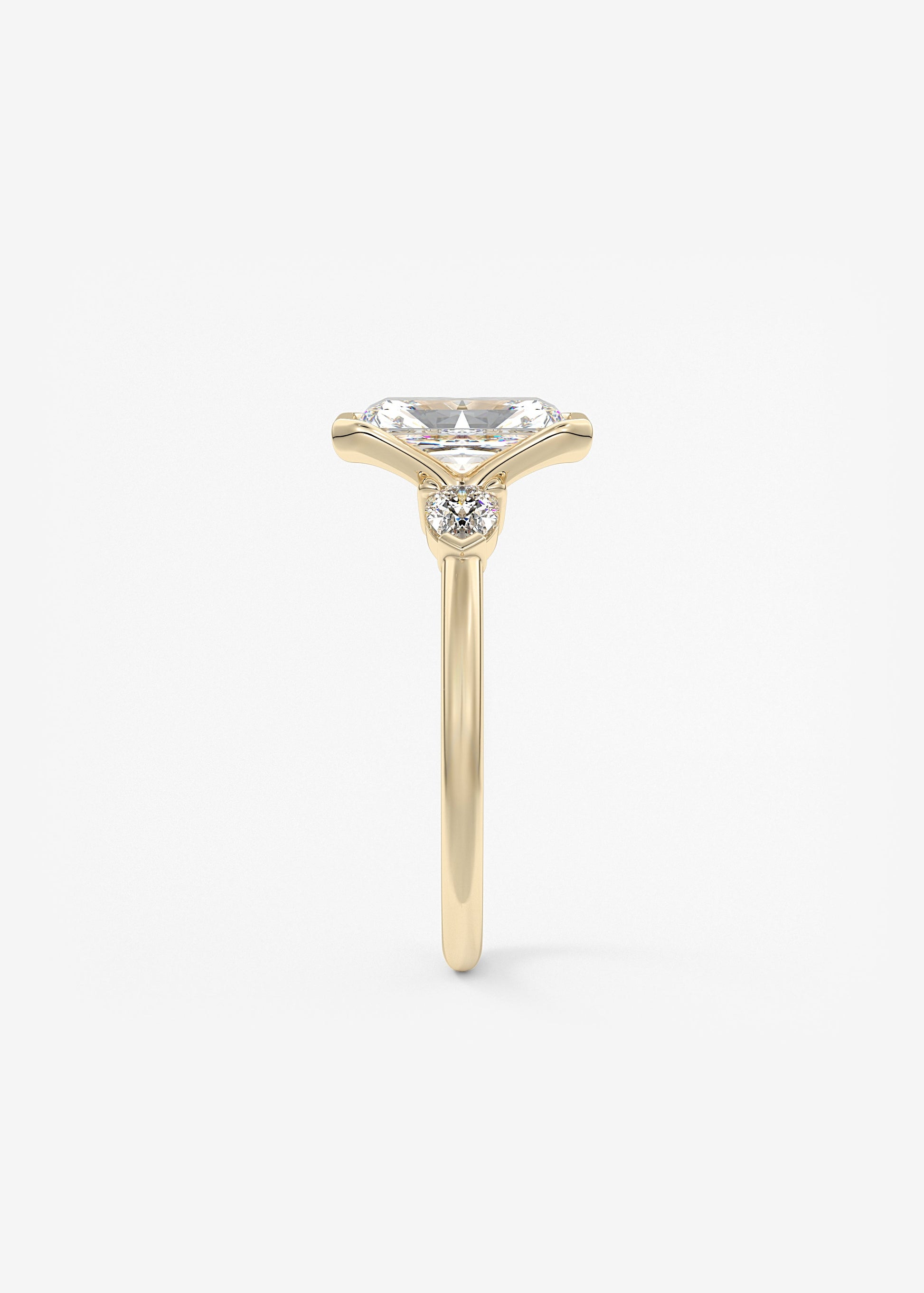 Oval Solitaire With Raised Basket Gallery Lab Grown Diamond Engagement Ring