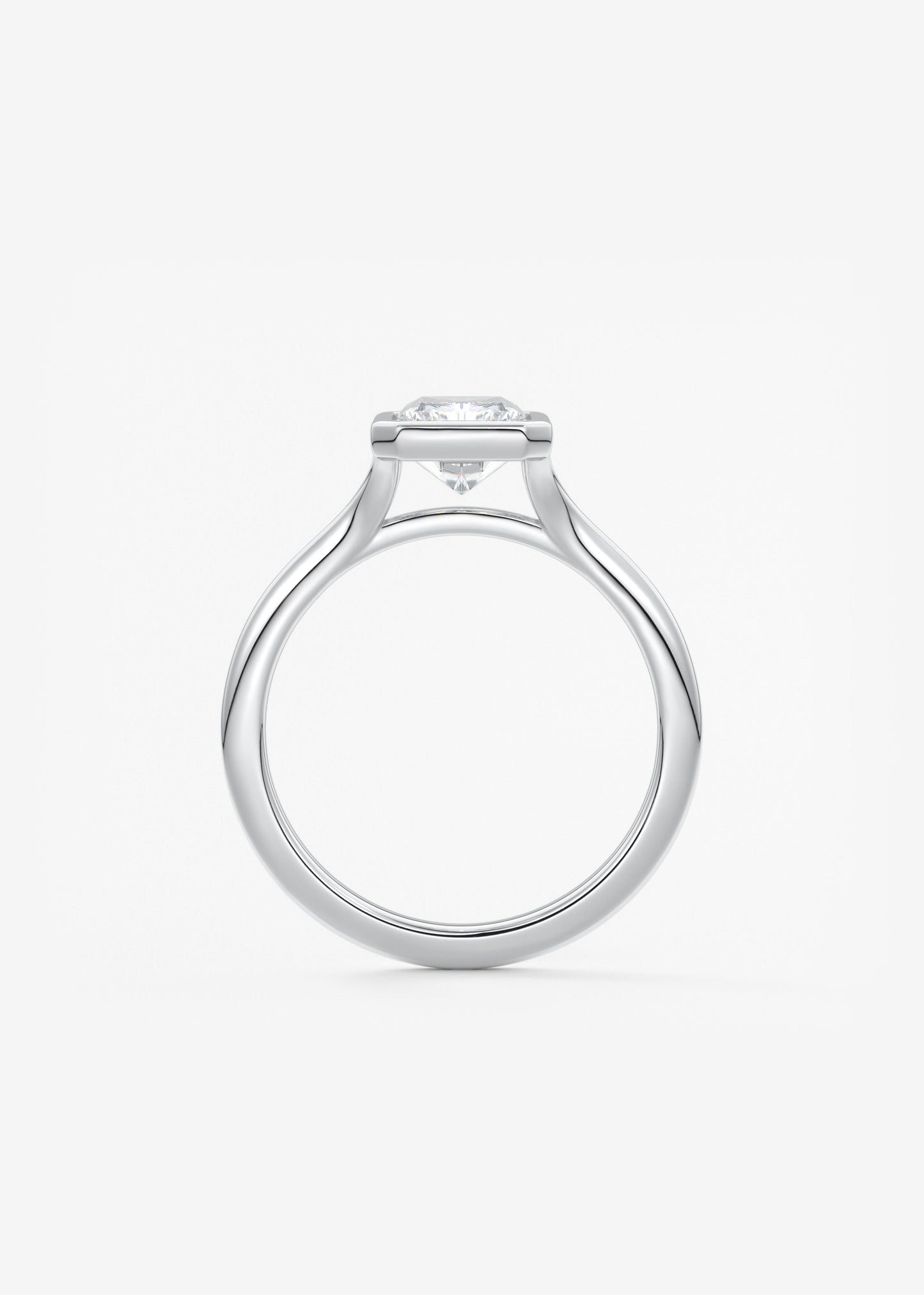 Oval Solitaire With Raised Basket Gallery Lab Grown Diamond Engagement Ring