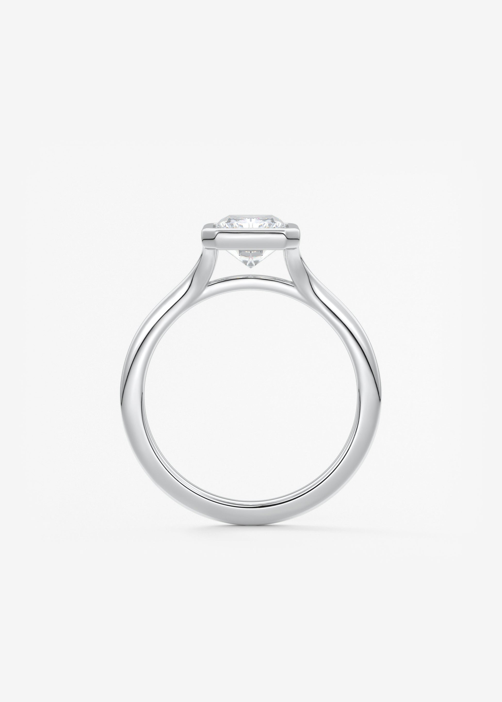 Oval Solitaire With Raised Basket Gallery Lab Grown Diamond Engagement Ring