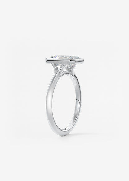 Oval Solitaire With Raised Basket Gallery Lab Grown Diamond Engagement Ring