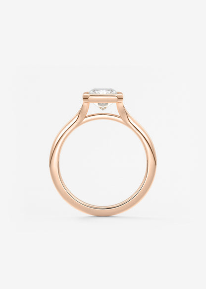 Oval Solitaire With Raised Basket Gallery Lab Grown Diamond Engagement Ring