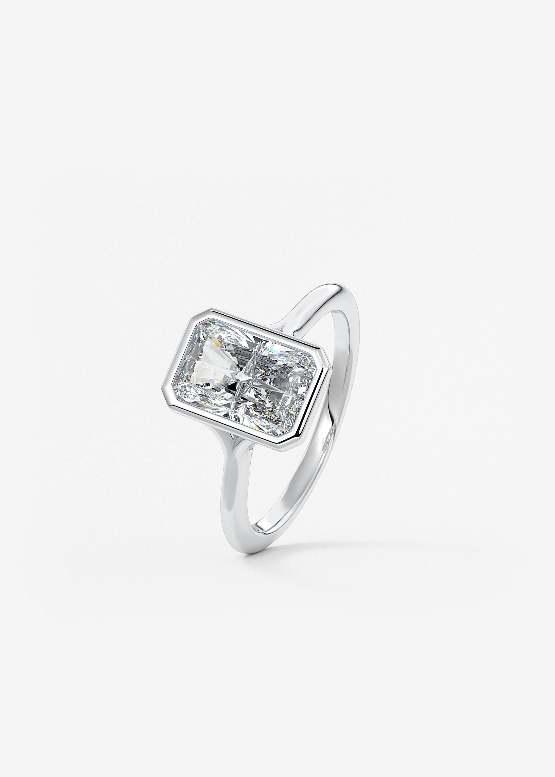 Oval Solitaire With Raised Basket Gallery Lab Grown Diamond Engagement Ring