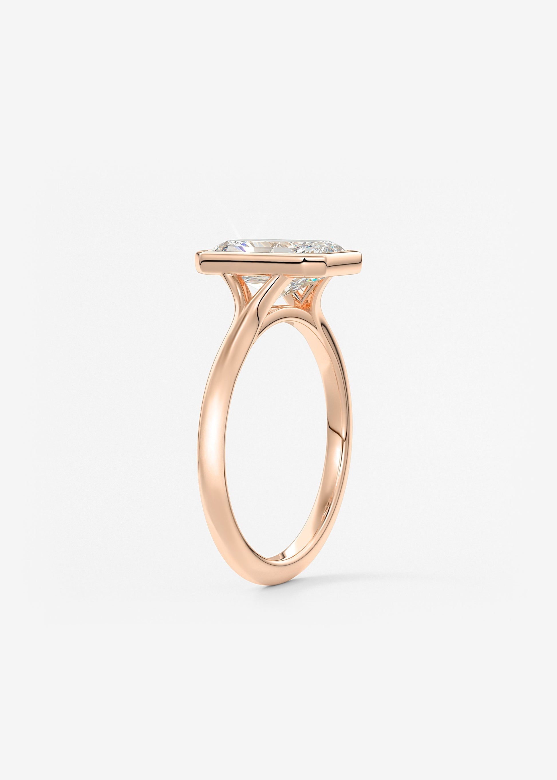 Oval Solitaire With Raised Basket Gallery Lab Grown Diamond Engagement Ring