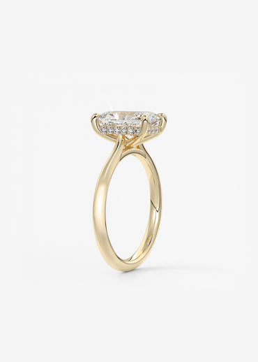 Oval Solitaire With Raised Basket Gallery Lab Grown Diamond Engagement Ring
